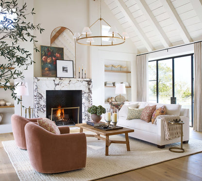 Rowan Adjustable Iron Task Floor Lamp with Linen Shade for Modern Living Rooms and Offices