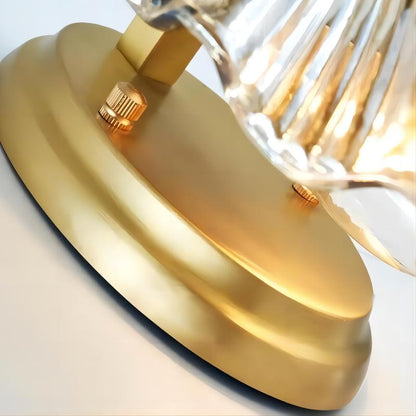 Shellora Stylish Shell Wall Light – Sculptural Glass and Metal Wall Lamp for Home N44