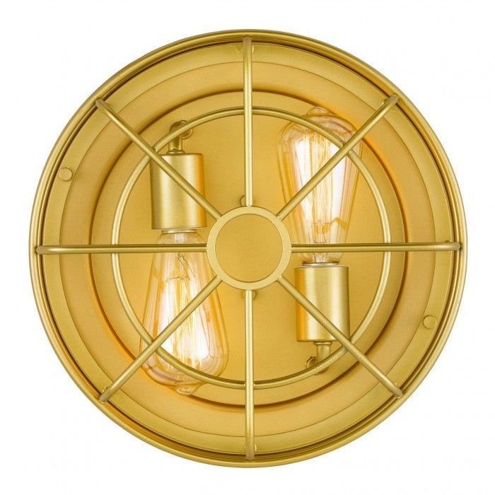 Gridray Round Metal Cage Ceiling Lamp Industrial Style – Indoor Lighting for Kitchen Entryway