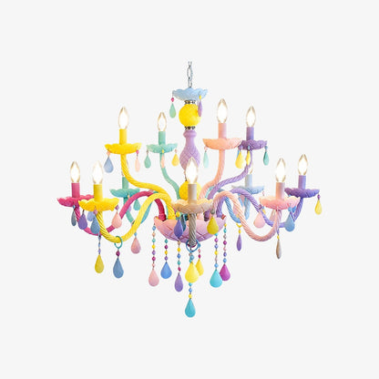 Colorful Metal Kids Room Chandelier for Bedroom