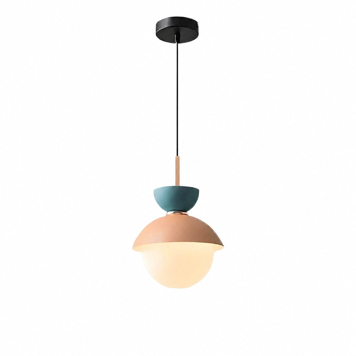 Frovela Nordic Macaroon Pendant Lamp with Globe Design – Aluminum Lighting for Bedroom or Living Room