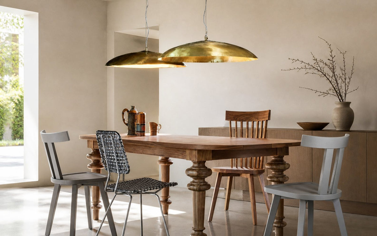 Hammered Brass Suspension Light