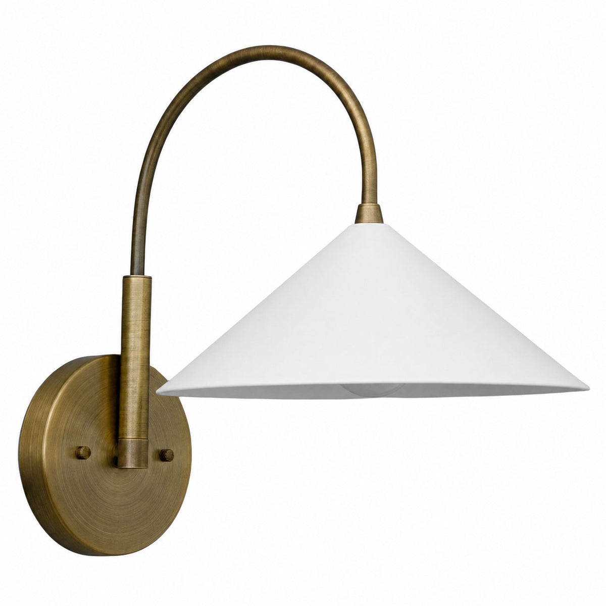 Curva Metall-Wandleuchte im Vintage-Stil – eleganter kegelförmiger Lampenschirm für Schlafzimmer