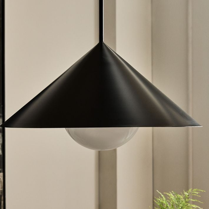 Brivana Adjustable Pendant – Mid-Century Cone Light for Kitchen & Dining
