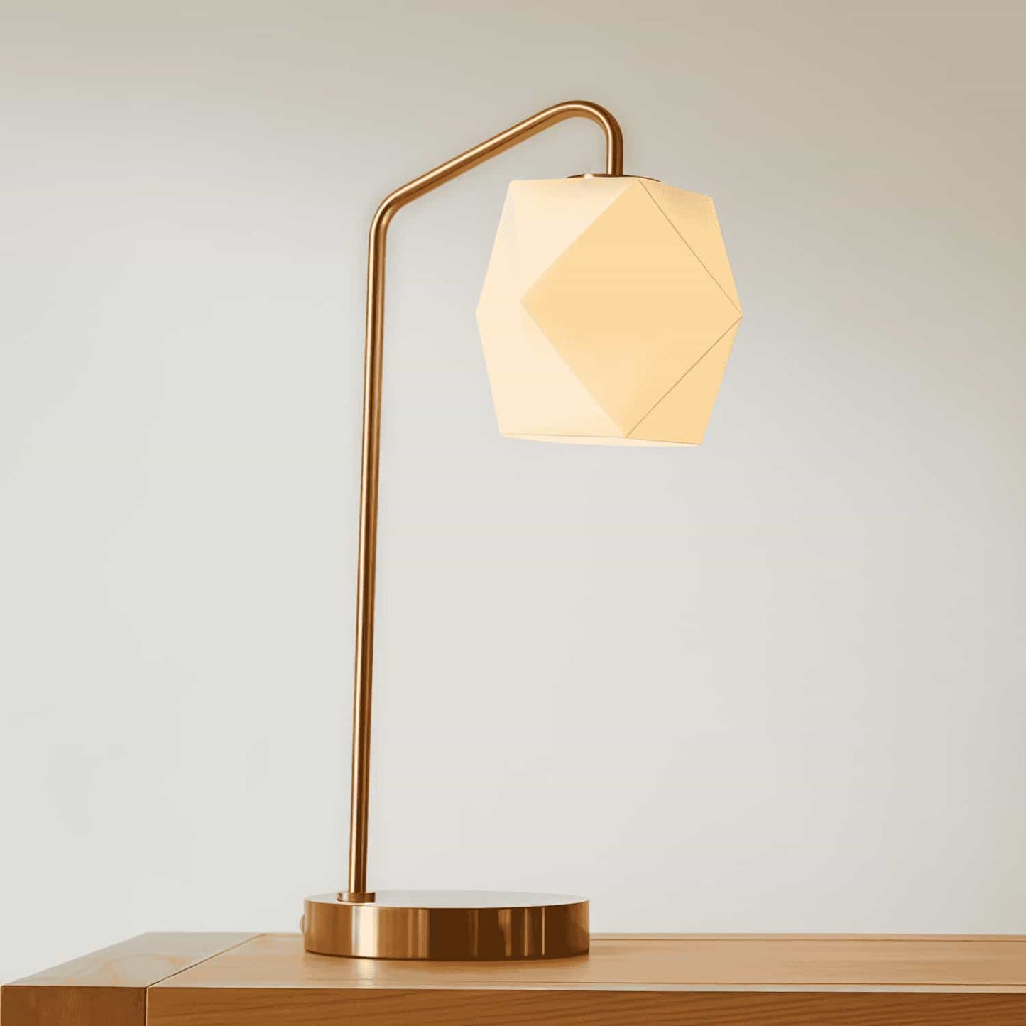 Talvior Luminous Geometric Faceted Glass Table Lamp