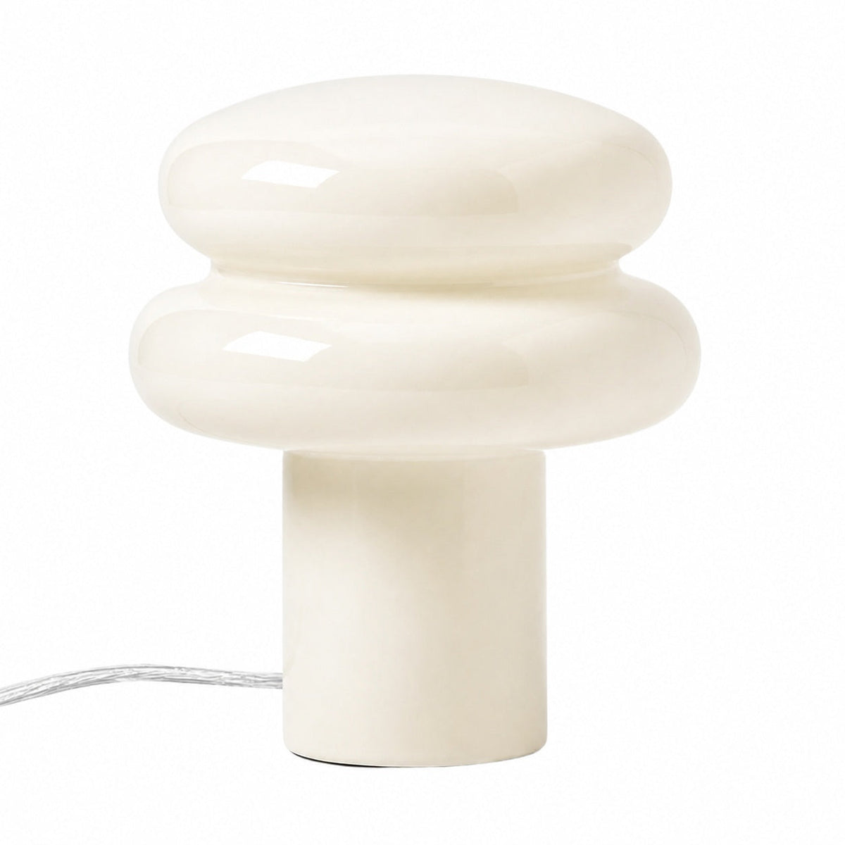 Orra Weiches Licht Opalglas Tischlampe - Zeitgenössisches Pilz Design für Gemütliche Räume