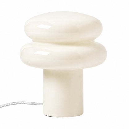 Orra Weiches Licht Opalglas Tischlampe - Zeitgenössisches Pilz Design für Gemütliche Räume