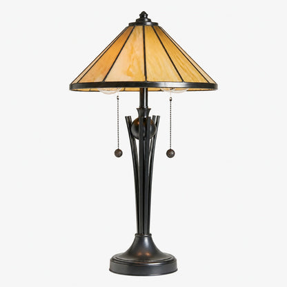 TF Dark Star Tiffany Art Glass Floor Lamp – Vintage-Inspired Metal Base Accent Lighting
