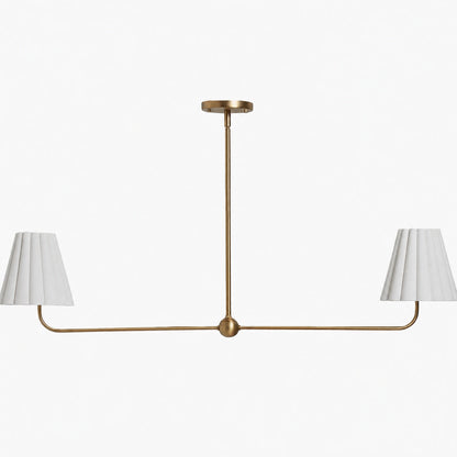 Ruffmeto Ruffled Shade Metal Frame Chandelier for Dining, Entry and Living Room