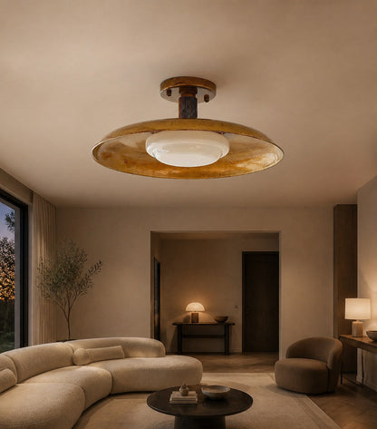 Pot-Lid Style Flat-Panel Ceiling Light
