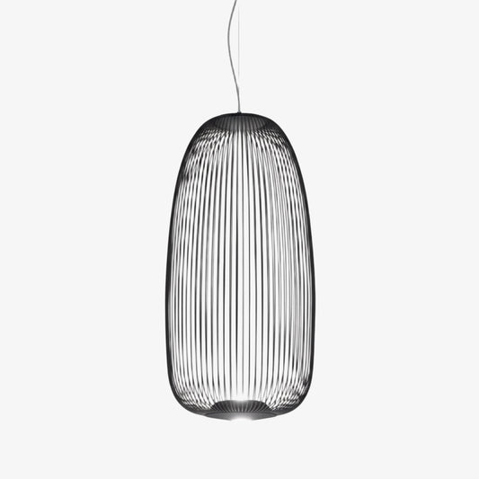 Radiloop Minimalist Suspension Lamp - Metal Lantern-Inspired Design for Dining Room N48