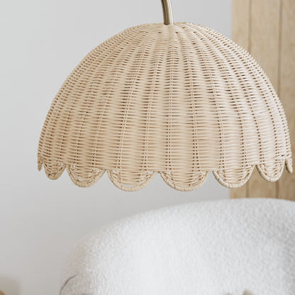 Olvara Bubble Stehlampe aus natürlichem Rattan – Kinderzimmerbeleuchtung mit Boho-Charme