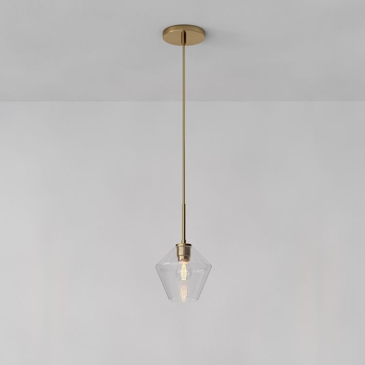 Merin Transparent Glass Sculpture Geometric Chandelier