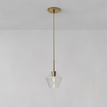 Merin Transparent Glass Sculpture Geometric Chandelier