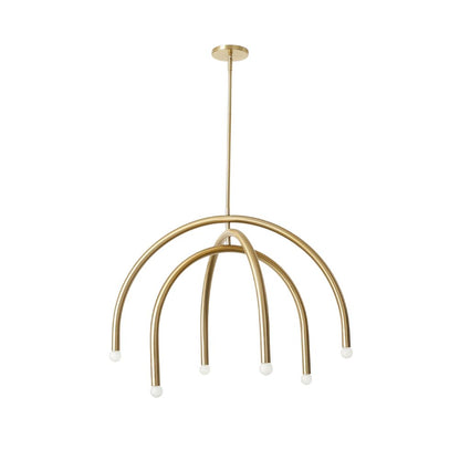 Borvia Arc Chandelier – Minimalist Rotatable Arms for Dining Room or Living Room