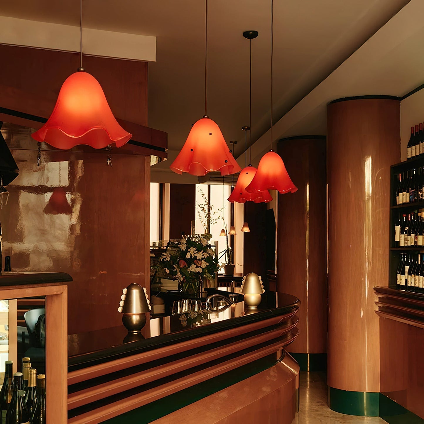 Bellina Sculptural Floral Pendant Light Contemporary Ceiling Fixture for Living Room