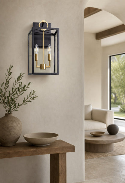 Ferrix Industrielle Wandlampe - Eisen und Glas für Garten & Terrasse