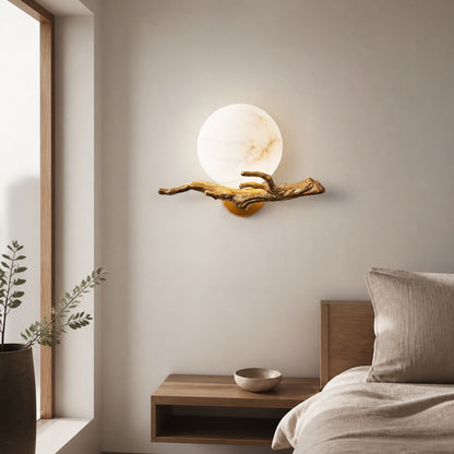 Retro Twigs Alabaster Wall Lamp