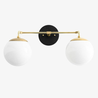 Glorica Glass Wall Sconce - Modern Vintage Vanity Light Fixture