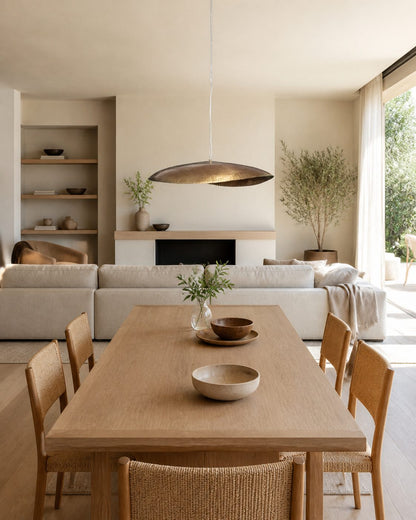Hammered Brass Suspension Light