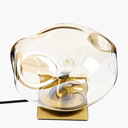 Glissora Glas-Tischleuchte – Weiche, skulpturale Glasform für Wohnzimmer oder Schlafzimmer