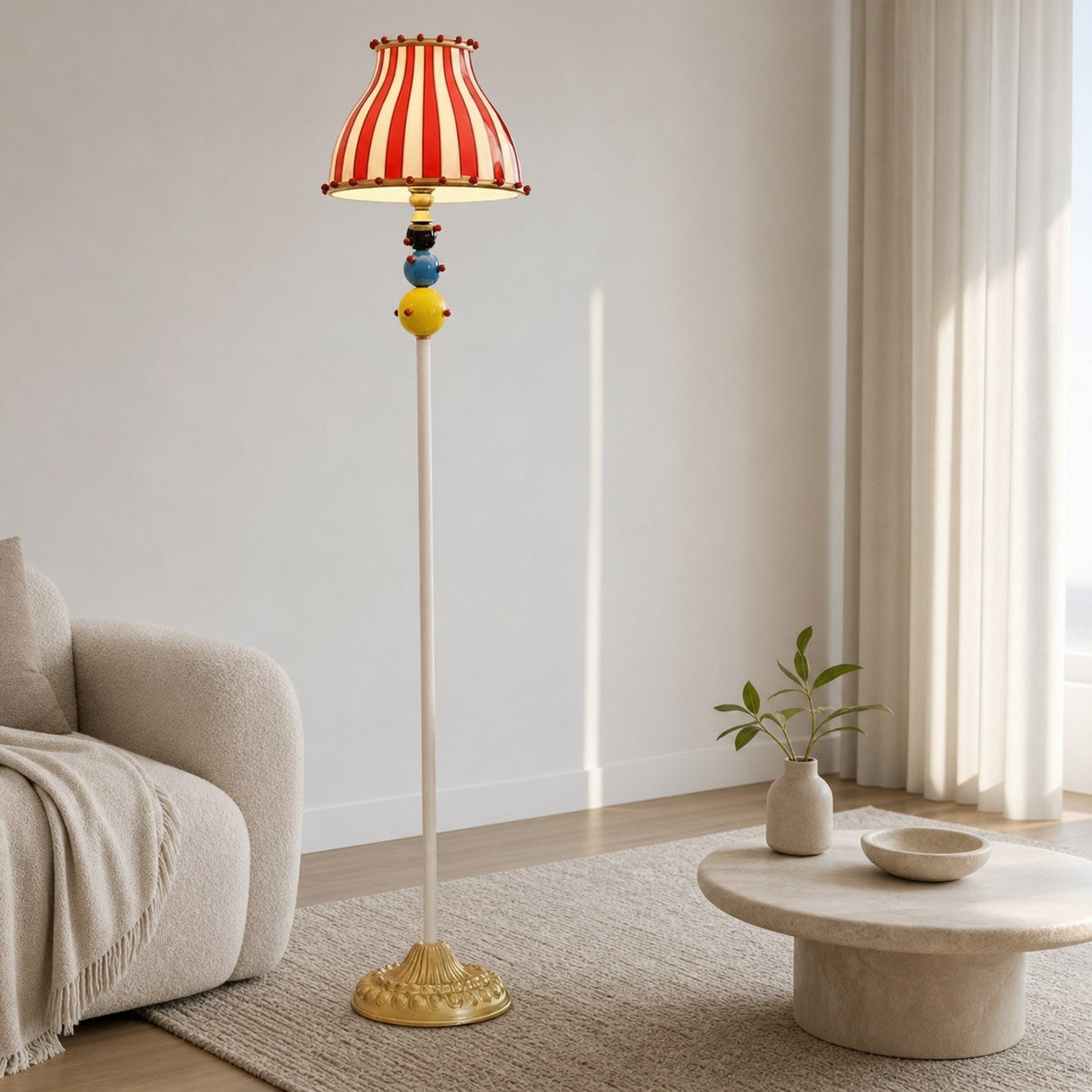 Festilo Circus Sculptural Floor Lamp – Curved Arch Metal Design Floor Fixture for Living Spaces