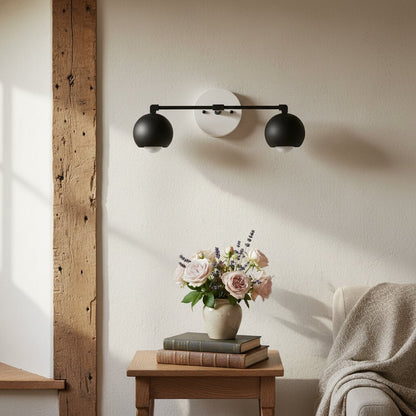 Metio Kuppel-Dekoratives Schminklicht – Klassische Badezimmer-Wandlampe mit Kugelschirm