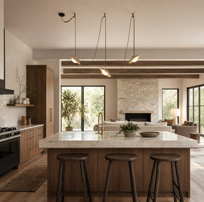 Light Rail Leather Pendant Lamp