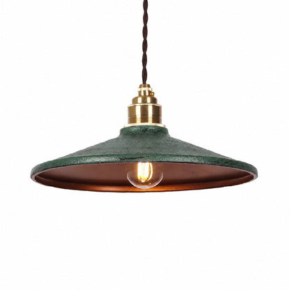 Rustic Saucer Shade Pendant Light