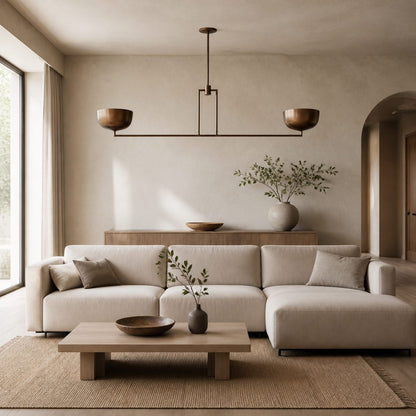 Lustrona Mehrflammiger Kronleuchter mit Metallkuppelschirmen – Modernes, stromlinienförmiges Design für das Esszimmer