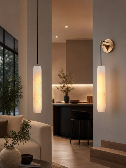 Alabaster Flute Wall Lamp