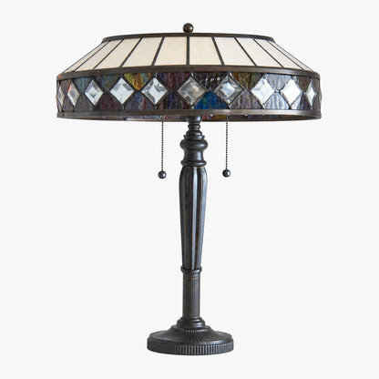 TF Fargo Geometric Art Deco Tiffany Floor Lamp for Living Room Corner Lighting
