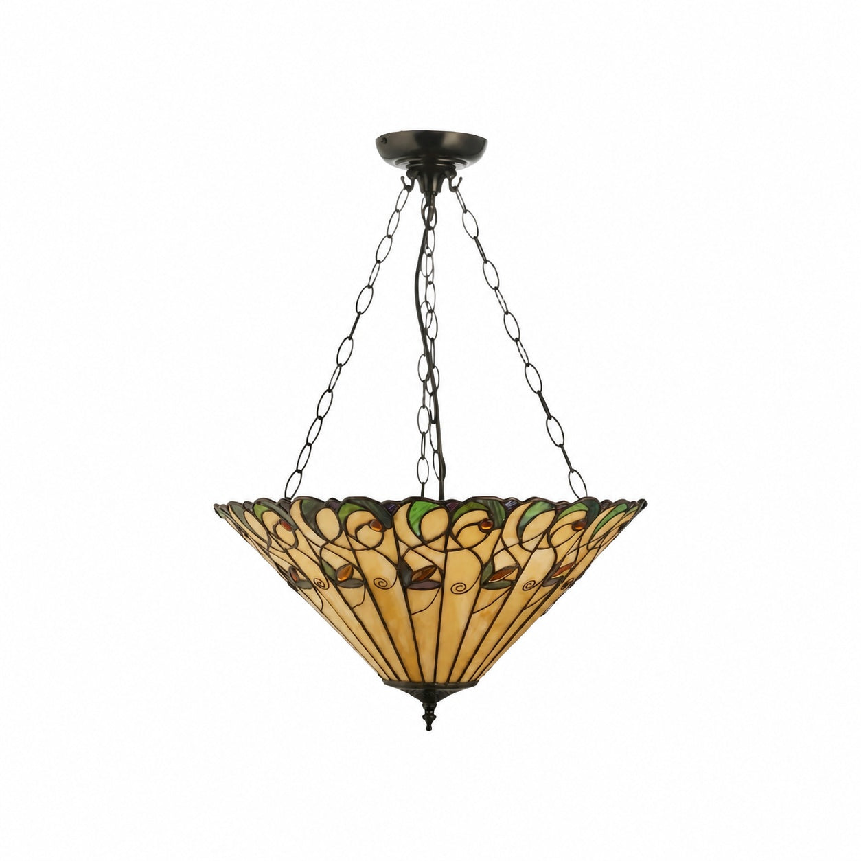 TF Jamelia Light - Decorative Art Glass - Flush Mount Timeless Style for Hallway