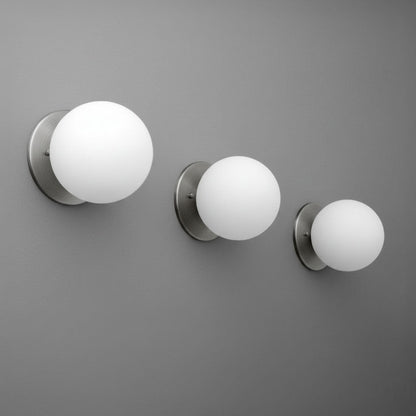Glorica Glass Brass Wall Sconce - Frosted Globe Classic Light For Warm Ambiance