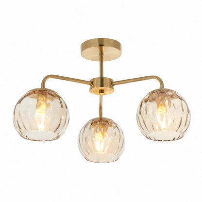 Tracian Glass Mid-Century Modern Globe Pendant Light for Dining Room