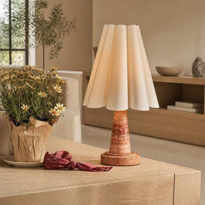Shadon Marble Pleated Table Lamp