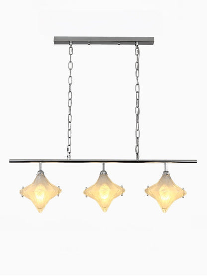 Art Deco Star Linear Pendant Light - Elegant Lighting for Kitchen Island  - Astris Cassiopeia