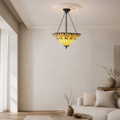 TF Jamelia Light - Decorative Art Glass - Flush Mount Timeless Style for Hallway