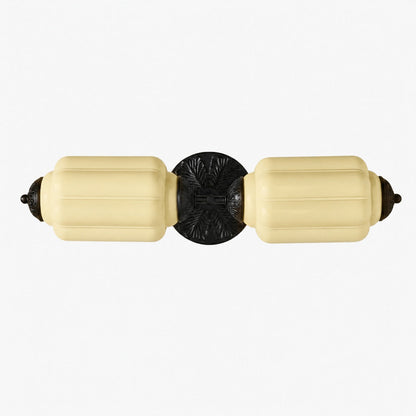 Eloise Messing-Wandleuchte – Elegante Vintage-Beleuchtung aus Milchglas