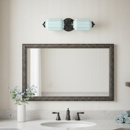 Eloise Glass Wall Sconce - Vintage Milk Glass Vanity Sconce