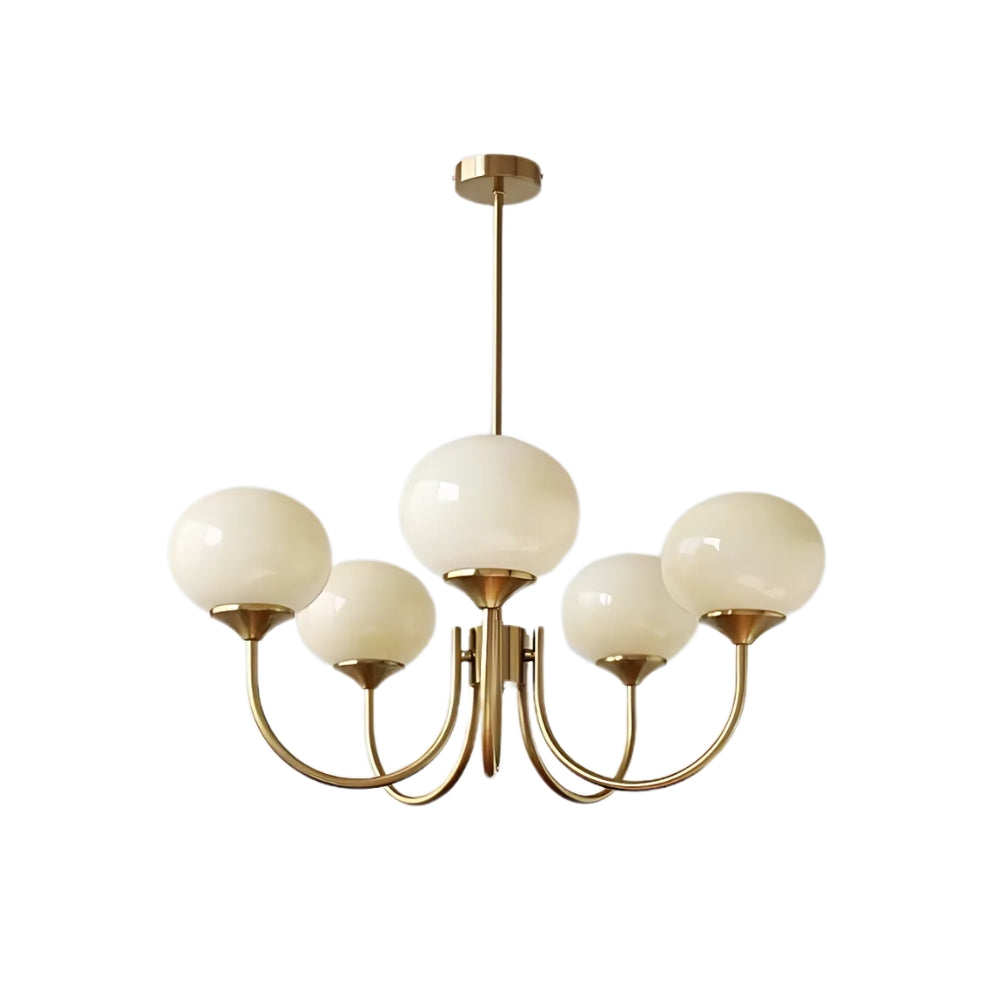 Vintage Bauhaus Glasblasen Kronleuchter