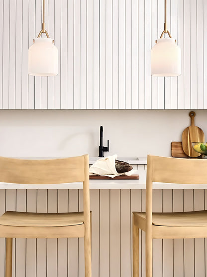 Skandinavisch Metallstange Glockenform Pendelleuchte