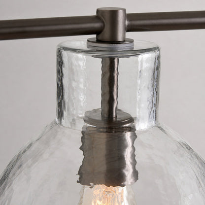 Glavira Linear-Kronleuchter aus recyceltem Glas – elegante, moderne Beleuchtung