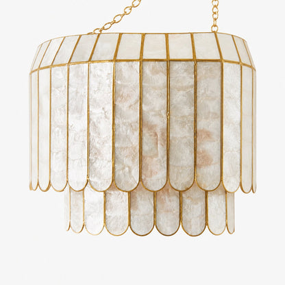 Lumica Capiz Facetten-Pendelleuchte – Elegantes natürliches Muscheldesign