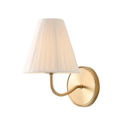 Fibura Contemporary Metal Sconce with Soft Linen Shade Subtle Silhouette for Living Rooms and Corridors