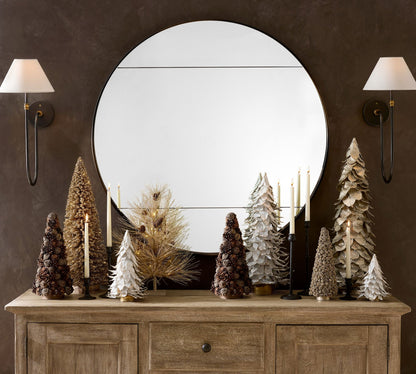 Calin Vintage Inspired Metal Wall Light with Soft Linen Shade - Elegant Accent Lighting for Any Space