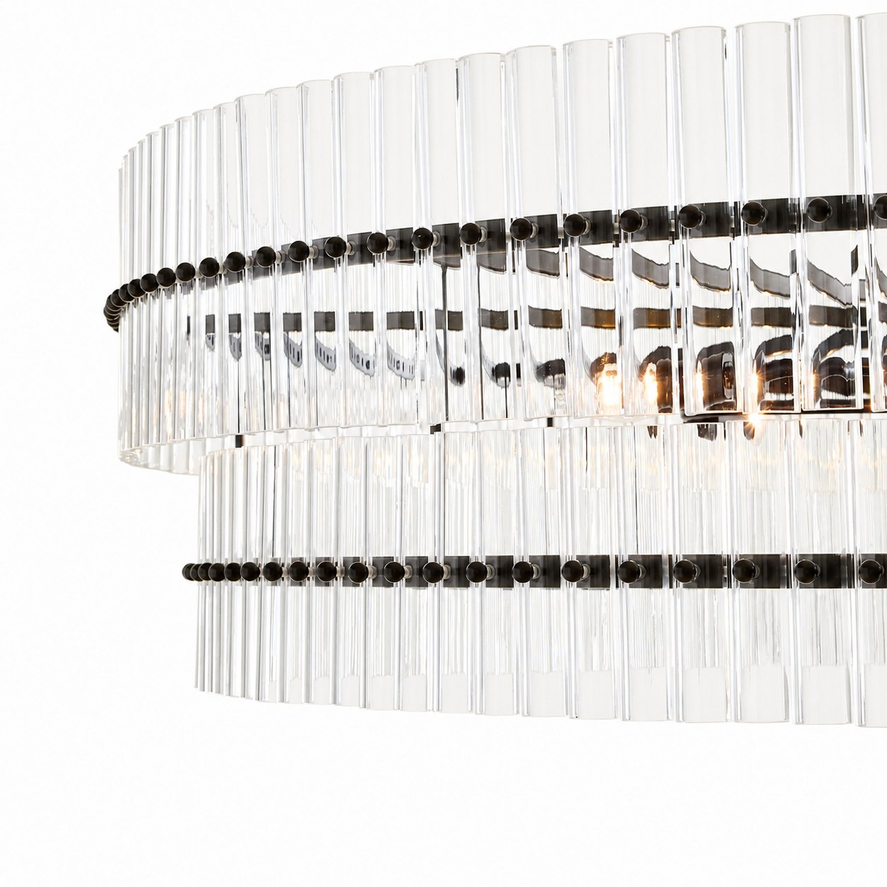 Lumora Kristall-Pendelleuchte – Elegantes Trommelmessing und geschliffenes Glas