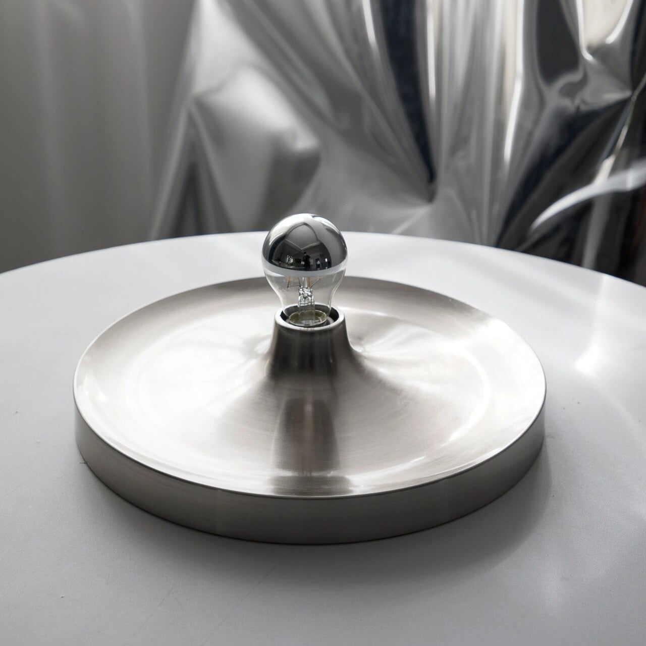 Mid Century Space Age Scheiben Wandleuchte