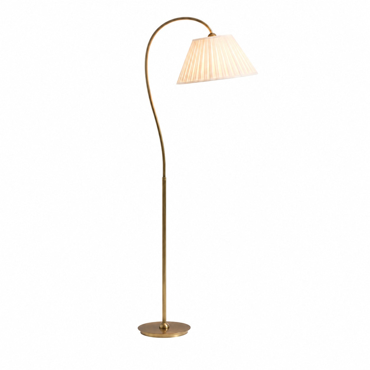 Luvora Moderne Farmhouse - Stehlampe mit strukturiertem Leinen - Plissee für gemütliche Lichtzonen