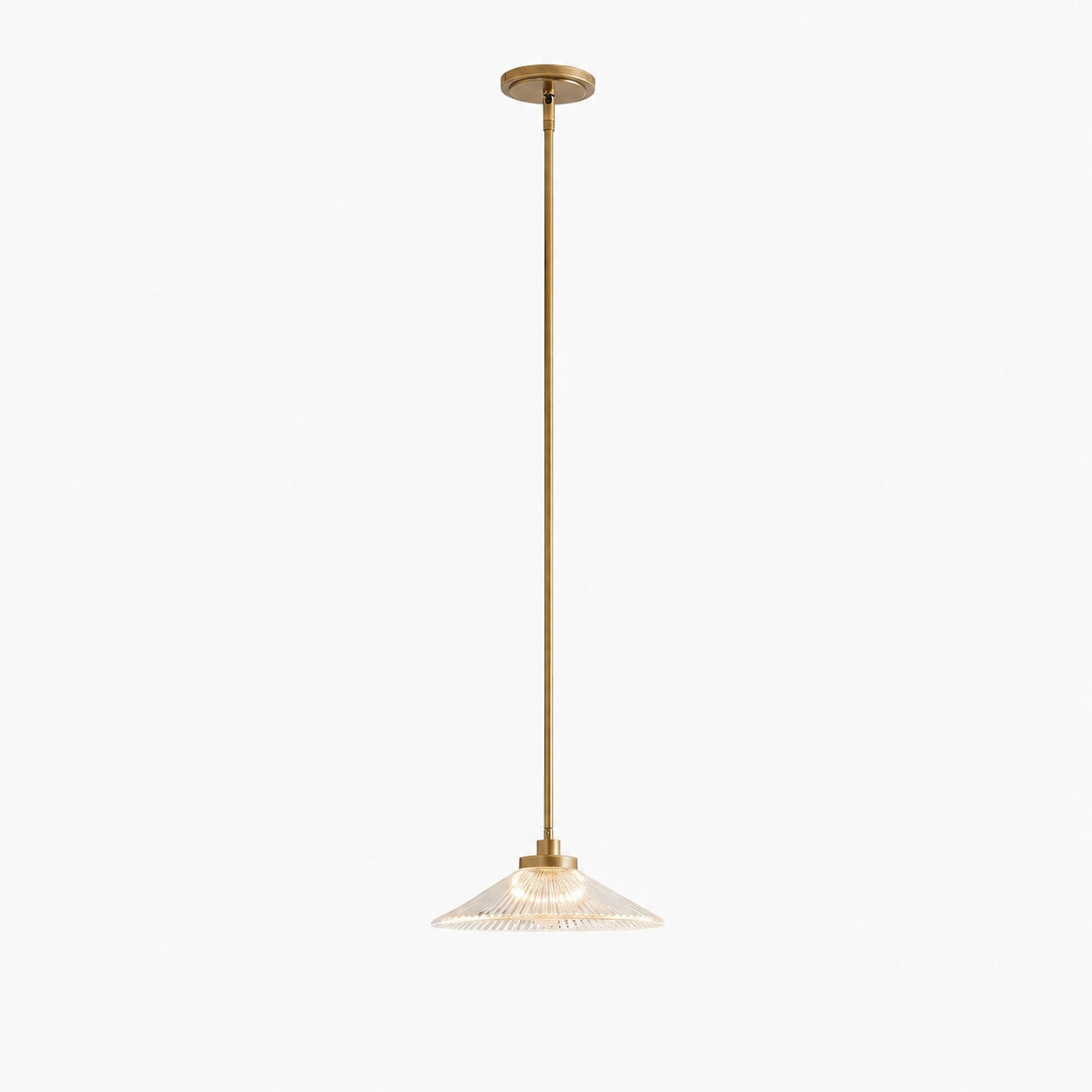 Bravira Pendelleuchte aus geripptem Glas – elegante Kücheninsellampe